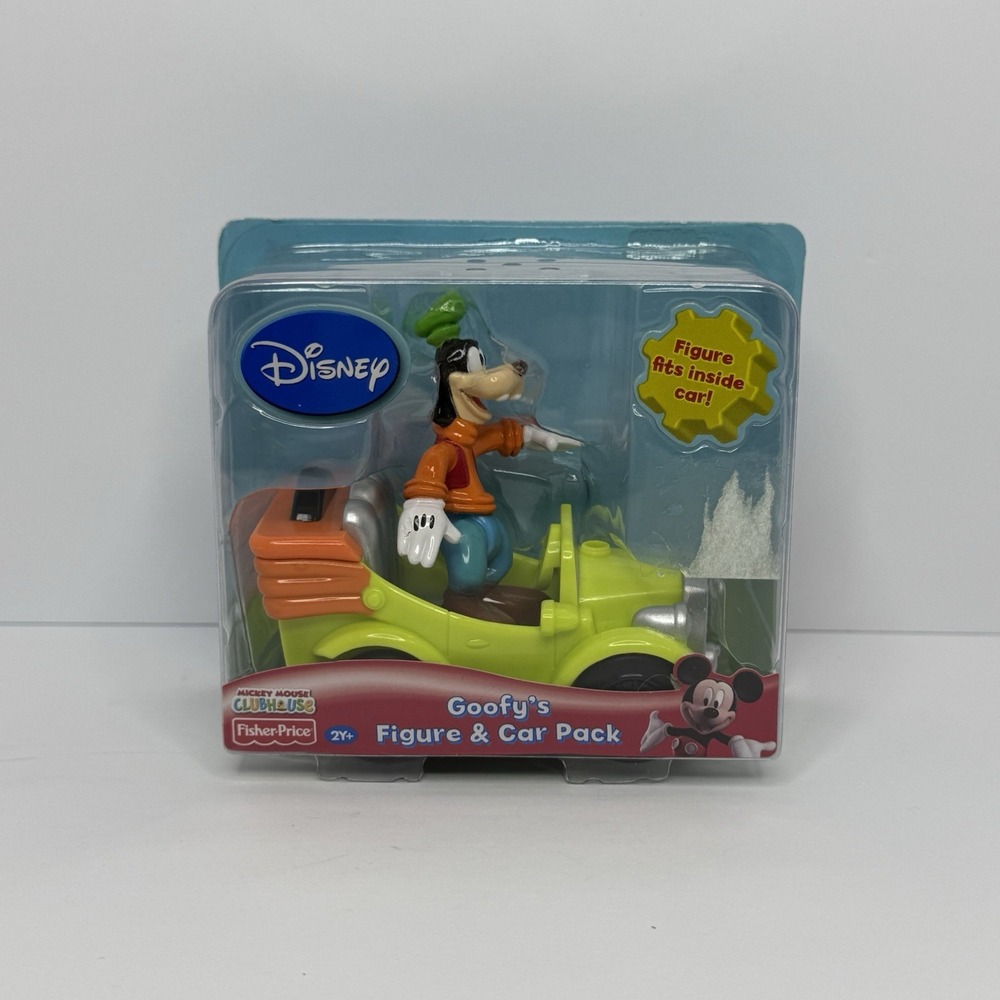 Disney Mickey Mouse Clubhouse Goofy's Figure & Car Pack Fisher Price Brand New
